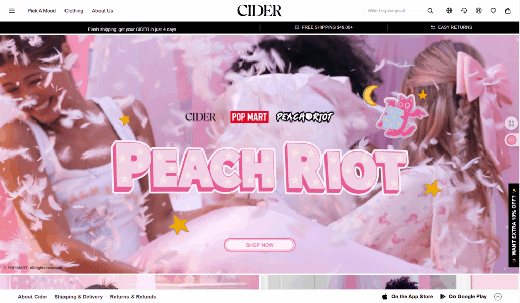 中国DTC品牌Cider五年创收超5亿美元，揭秘跨境女装出海新模式