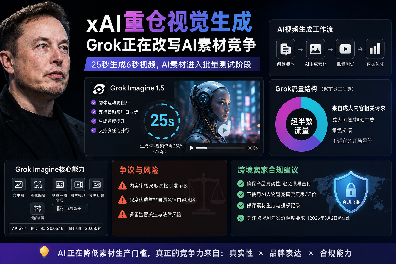 xAI重仓视觉生成：Grok正在改写AI素材竞争