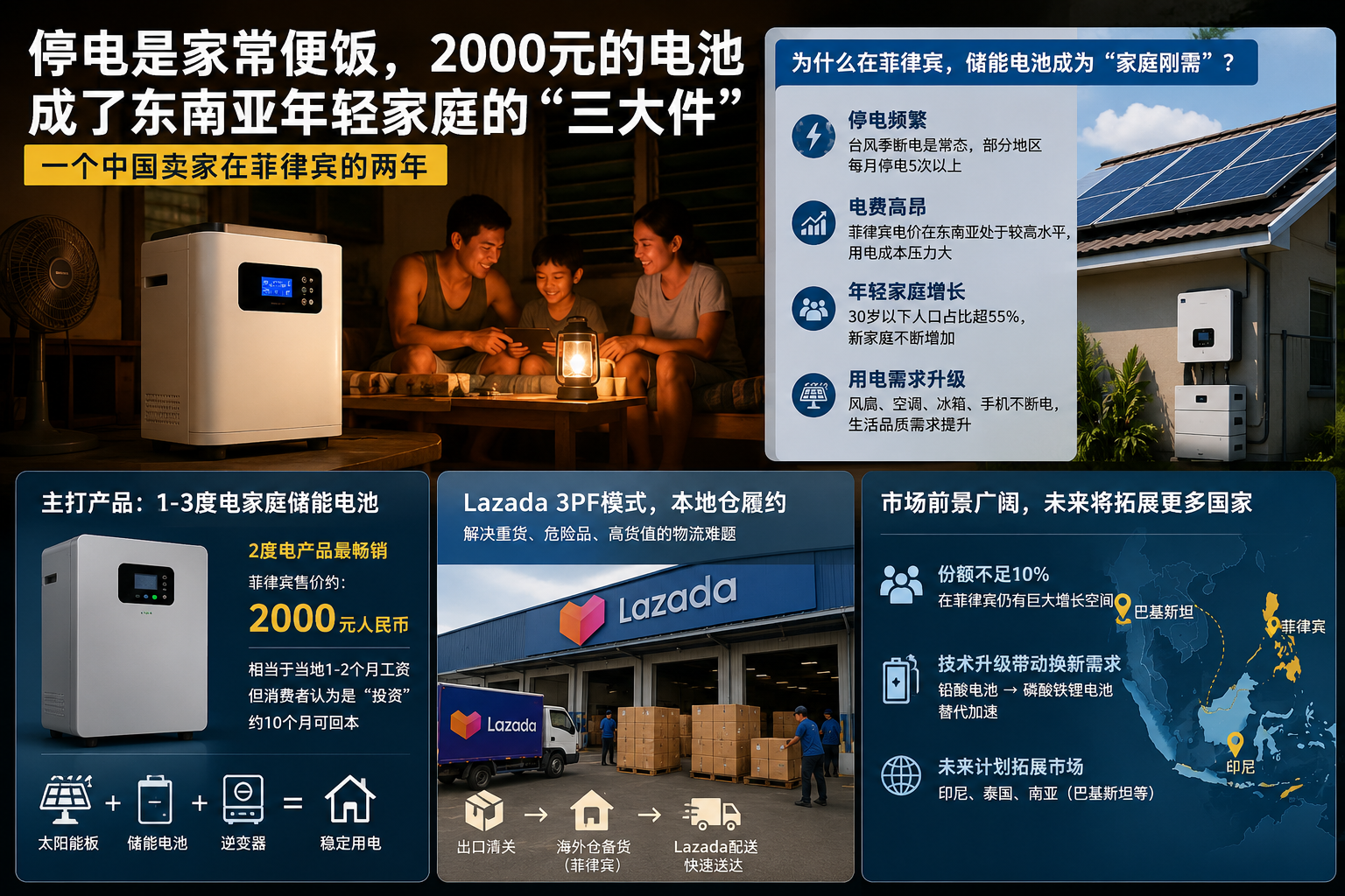 停电成日常,家庭储能成菲律宾年轻人的“新三大件”
