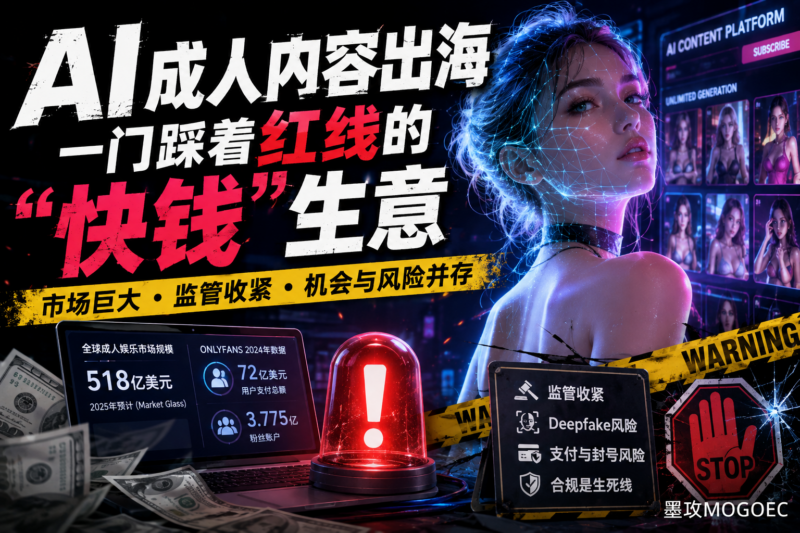 有人靠AI虚拟人月入3万英镑,这门出海生意却越来越危险-墨攻推广MOGOEC