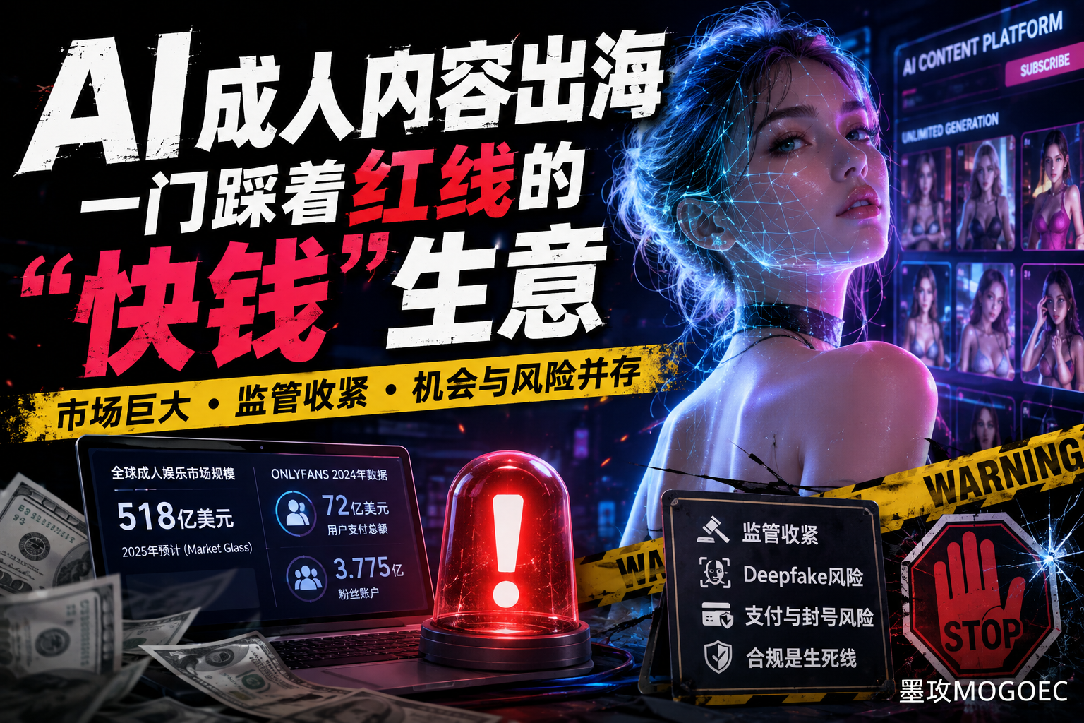 有人靠AI虚拟人月入3万英镑,这门出海生意却越来越危险-墨攻推广MOGOEC