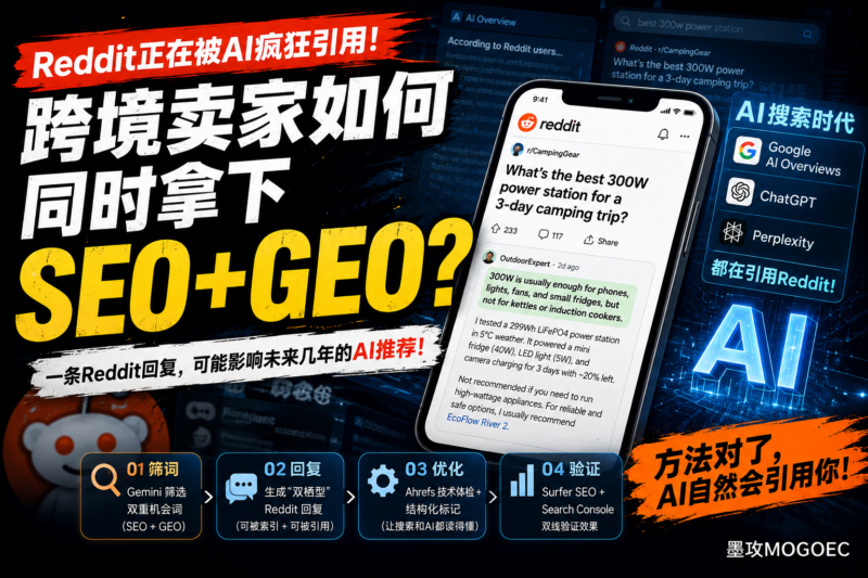 用Reddit做SEO和GEO,真正恐怖的不是流量,而是AI记忆-墨攻推广MOGOEC