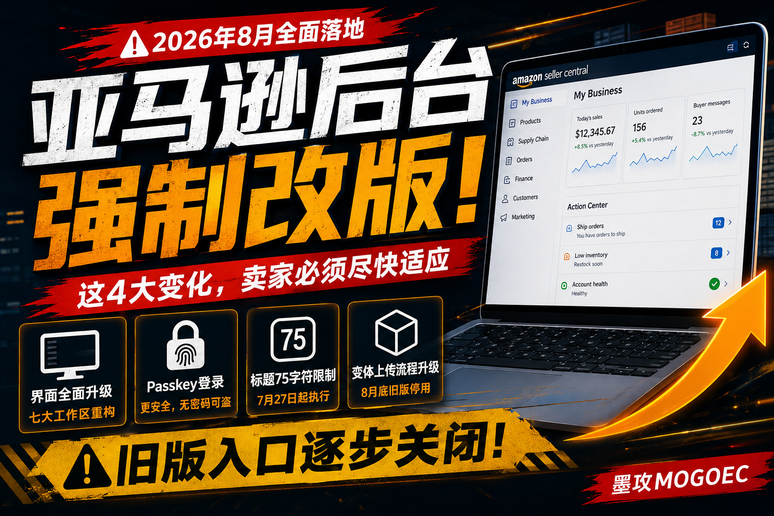 亚马逊后台全面改版:2026新版Seller Central一次讲透-墨攻推广MOGOEC