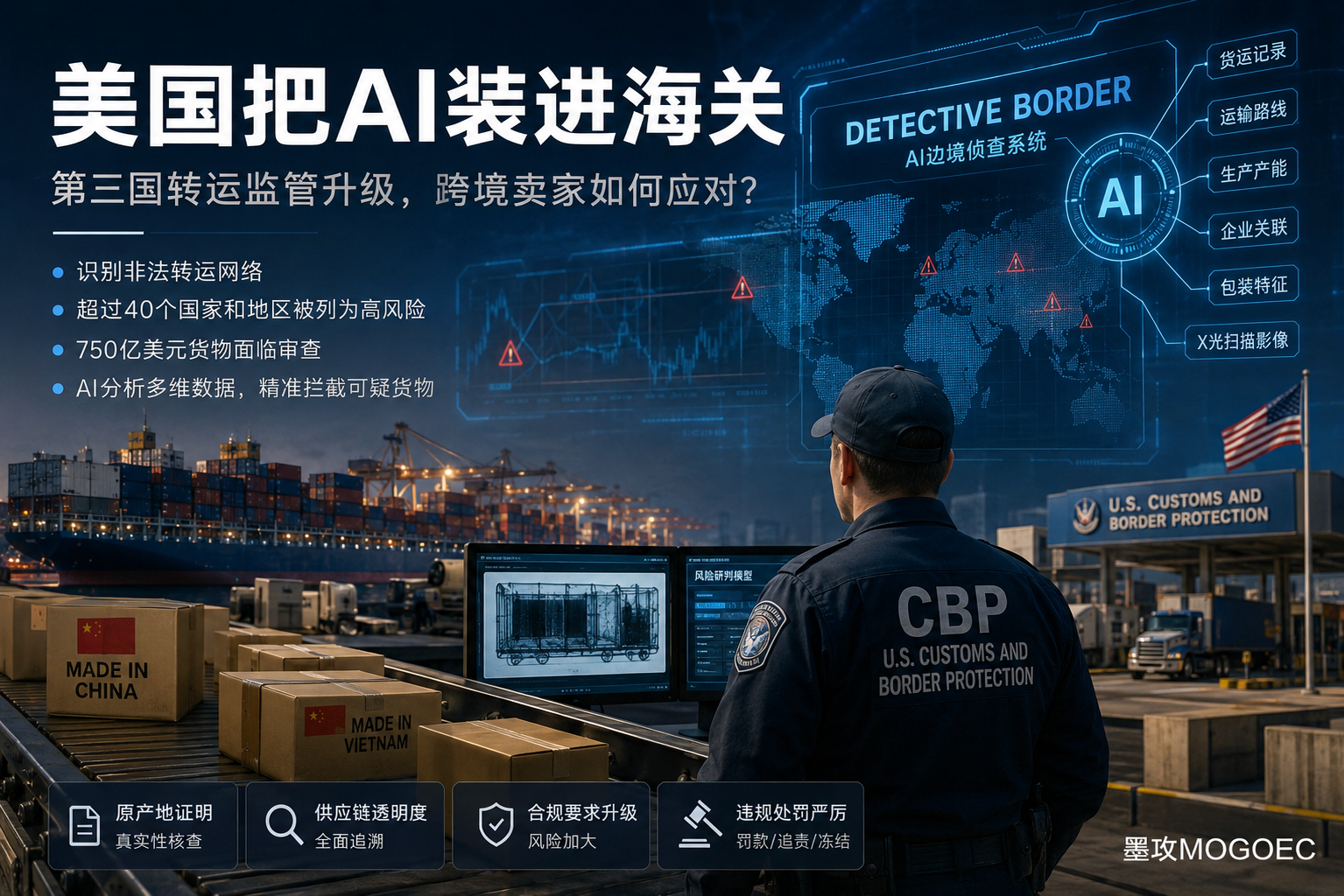 750亿美元货物被盯上?美国AI海关开始追查全球供应链