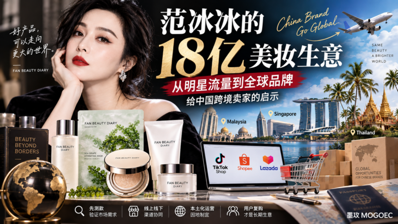 范冰冰一年卖18亿,这不是明星流量,而是跨境品牌最缺的一课-墨攻推广MOGOEC