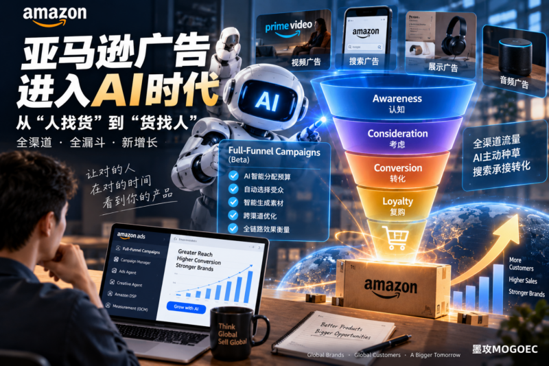 每天最低200美元？亚马逊Full-Funnel Campaigns到底是什么-墨攻推广MOGOEC