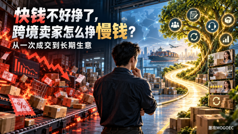 快钱不好挣了,跨境卖家怎样把一笔订单做成长久生意?-墨攻推广MOGOEC